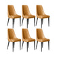 Faux Leather Side Chair Glam Parsons Dining Chair with Gold Legs Coffee 6 Piece Set Black Clearhalo 'Dining Chairs' 'Dining Tables & Seating' 'dining_chair' 'furn' 'furn_dining_chair' 'Furniture' 'Kitchen & Dining Furniture' 6986719