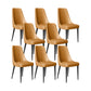 Faux Leather Side Chair Glam Parsons Dining Chair with Gold Legs Coffee 8 Piece Set Black Clearhalo 'Dining Chairs' 'Dining Tables & Seating' 'dining_chair' 'furn' 'furn_dining_chair' 'Furniture' 'Kitchen & Dining Furniture' 6986720