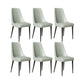 Faux Leather Side Chair Glam Parsons Dining Chair with Gold Legs Light Green 6 Piece Set Black Clearhalo 'Dining Chairs' 'Dining Tables & Seating' 'dining_chair' 'furn' 'furn_dining_chair' 'Furniture' 'Kitchen & Dining Furniture' 6986723