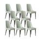 Faux Leather Side Chair Glam Parsons Dining Chair with Gold Legs Light Green 8 Piece Set Black Clearhalo 'Dining Chairs' 'Dining Tables & Seating' 'dining_chair' 'furn' 'furn_dining_chair' 'Furniture' 'Kitchen & Dining Furniture' 6986724