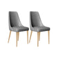 Faux Leather Side Chair Glam Parsons Dining Chair with Gold Legs Dark Gray 2 Piece Set Brass Gold Clearhalo 'Dining Chairs' 'Dining Tables & Seating' 'dining_chair' 'furn' 'furn_dining_chair' 'Furniture' 'Kitchen & Dining Furniture' 6986725