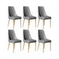 Faux Leather Side Chair Glam Parsons Dining Chair with Gold Legs Dark Gray 6 Piece Set Brass Gold Clearhalo 'Dining Chairs' 'Dining Tables & Seating' 'dining_chair' 'furn' 'furn_dining_chair' 'Furniture' 'Kitchen & Dining Furniture' 6986727
