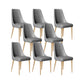 Faux Leather Side Chair Glam Parsons Dining Chair with Gold Legs Dark Gray 8 Piece Set Brass Gold Clearhalo 'Dining Chairs' 'Dining Tables & Seating' 'dining_chair' 'furn' 'furn_dining_chair' 'Furniture' 'Kitchen & Dining Furniture' 6986728
