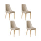 Faux Leather Side Chair Glam Parsons Dining Chair with Gold Legs Khaki 4 Piece Set Brass Gold Clearhalo 'Dining Chairs' 'Dining Tables & Seating' 'dining_chair' 'furn' 'furn_dining_chair' 'Furniture' 'Kitchen & Dining Furniture' 6986730