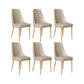 Faux Leather Side Chair Glam Parsons Dining Chair with Gold Legs Khaki 6 Piece Set Brass Gold Clearhalo 'Dining Chairs' 'Dining Tables & Seating' 'dining_chair' 'furn' 'furn_dining_chair' 'Furniture' 'Kitchen & Dining Furniture' 6986731