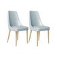 Faux Leather Side Chair Glam Parsons Dining Chair with Gold Legs Light Blue 2 Piece Set Brass Gold Clearhalo 'Dining Chairs' 'Dining Tables & Seating' 'dining_chair' 'furn' 'furn_dining_chair' 'Furniture' 'Kitchen & Dining Furniture' 6986733