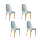 Faux Leather Side Chair Glam Parsons Dining Chair with Gold Legs Light Blue 4 Piece Set Brass Gold Clearhalo 'Dining Chairs' 'Dining Tables & Seating' 'dining_chair' 'furn' 'furn_dining_chair' 'Furniture' 'Kitchen & Dining Furniture' 6986734