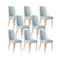Faux Leather Side Chair Glam Parsons Dining Chair with Gold Legs Light Blue 8 Piece Set Brass Gold Clearhalo 'Dining Chairs' 'Dining Tables & Seating' 'dining_chair' 'furn' 'furn_dining_chair' 'Furniture' 'Kitchen & Dining Furniture' 6986736