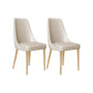 Faux Leather Side Chair Glam Parsons Dining Chair with Gold Legs Off-White 2 Piece Set Brass Gold Clearhalo 'Dining Chairs' 'Dining Tables & Seating' 'dining_chair' 'furn' 'furn_dining_chair' 'Furniture' 'Kitchen & Dining Furniture' 6986737