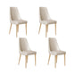 Faux Leather Side Chair Glam Parsons Dining Chair with Gold Legs Off-White 4 Piece Set Brass Gold Clearhalo 'Dining Chairs' 'Dining Tables & Seating' 'dining_chair' 'furn' 'furn_dining_chair' 'Furniture' 'Kitchen & Dining Furniture' 6986738