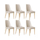 Faux Leather Side Chair Glam Parsons Dining Chair with Gold Legs Off-White 6 Piece Set Brass Gold Clearhalo 'Dining Chairs' 'Dining Tables & Seating' 'dining_chair' 'furn' 'furn_dining_chair' 'Furniture' 'Kitchen & Dining Furniture' 6986739