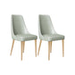 Faux Leather Side Chair Glam Parsons Dining Chair with Gold Legs Light Green 2 Piece Set Brass Gold Clearhalo 'Dining Chairs' 'Dining Tables & Seating' 'dining_chair' 'furn' 'furn_dining_chair' 'Furniture' 'Kitchen & Dining Furniture' 6986741