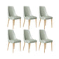 Faux Leather Side Chair Glam Parsons Dining Chair with Gold Legs Light Green 6 Piece Set Brass Gold Clearhalo 'Dining Chairs' 'Dining Tables & Seating' 'dining_chair' 'furn' 'furn_dining_chair' 'Furniture' 'Kitchen & Dining Furniture' 6986743