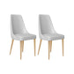 Faux Leather Side Chair Glam Parsons Dining Chair with Gold Legs Light Gray 2 Piece Set Brass Gold Clearhalo 'Dining Chairs' 'Dining Tables & Seating' 'dining_chair' 'furn' 'furn_dining_chair' 'Furniture' 'Kitchen & Dining Furniture' 6986749