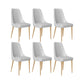 Faux Leather Side Chair Glam Parsons Dining Chair with Gold Legs Light Gray 6 Piece Set Brass Gold Clearhalo 'Dining Chairs' 'Dining Tables & Seating' 'dining_chair' 'furn' 'furn_dining_chair' 'Furniture' 'Kitchen & Dining Furniture' 6986751