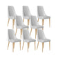 Faux Leather Side Chair Glam Parsons Dining Chair with Gold Legs Light Gray 8 Piece Set Brass Gold Clearhalo 'Dining Chairs' 'Dining Tables & Seating' 'dining_chair' 'furn' 'furn_dining_chair' 'Furniture' 'Kitchen & Dining Furniture' 6986752