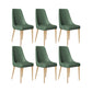 Faux Leather Side Chair Glam Parsons Dining Chair with Gold Legs Blackish Green 6 Piece Set Brass Gold Clearhalo 'Dining Chairs' 'Dining Tables & Seating' 'dining_chair' 'furn' 'furn_dining_chair' 'Furniture' 'Kitchen & Dining Furniture' 6986759