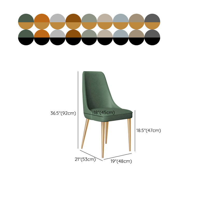 Faux Leather Side Chair Glam Parsons Dining Chair with Gold Legs Clearhalo 'Dining Chairs' 'Dining Tables & Seating' 'dining_chair' 'furn' 'furn_dining_chair' 'Furniture' 'Kitchen & Dining Furniture' 6986761