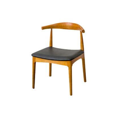 Upholstered Dining Chairs Faux Leather Armless Chairs with Wood Base 1 Piece Brown Clearhalo 'Dining Chairs' 'Dining Tables & Seating' 'dining_chair' 'furn' 'furn_dining_chair' 'Furniture' 'Kitchen & Dining Furniture' 6986772