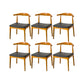Upholstered Dining Chairs Faux Leather Armless Chairs with Wood Base 6 Piece Set Brown Clearhalo 'Dining Chairs' 'Dining Tables & Seating' 'dining_chair' 'furn' 'furn_dining_chair' 'Furniture' 'Kitchen & Dining Furniture' 6986778