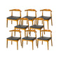 Upholstered Dining Chairs Faux Leather Armless Chairs with Wood Base 8 Piece Set Brown Clearhalo 'Dining Chairs' 'Dining Tables & Seating' 'dining_chair' 'furn' 'furn_dining_chair' 'Furniture' 'Kitchen & Dining Furniture' 6986780