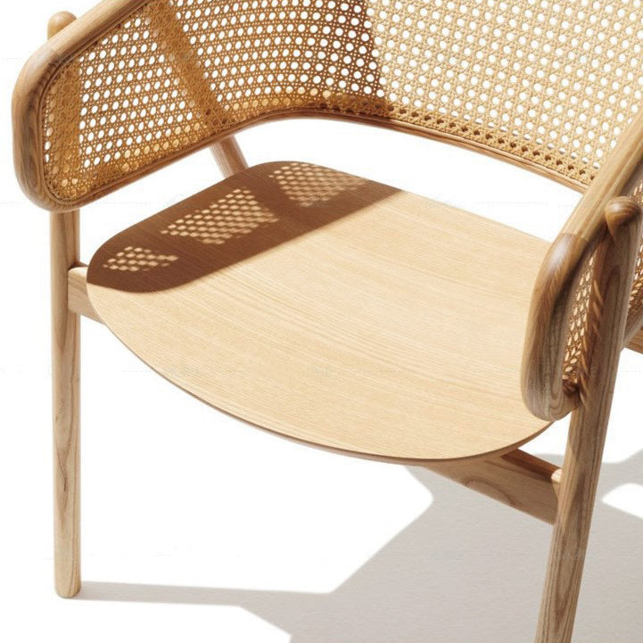 Chaise de bras en bois massif chaise à manger à dos ouvert moderne pour le salon