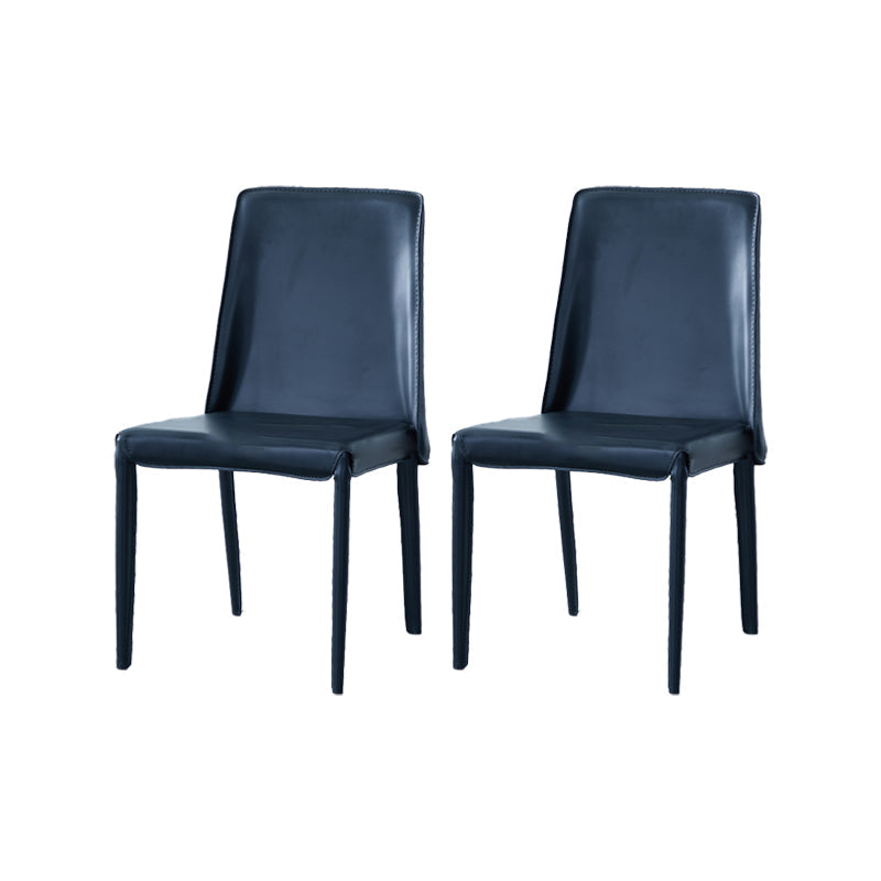 Eigentijdse keuken eetstoelen armloze lederen eetstoelen met lederen lederen