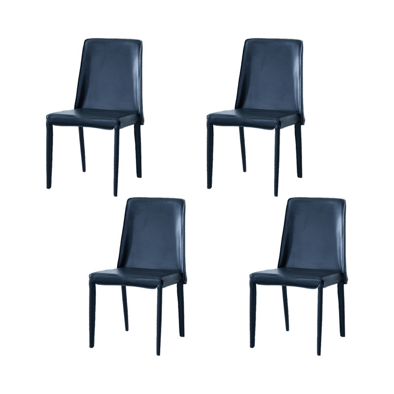 Eigentijdse keuken eetstoelen armloze lederen eetstoelen met lederen lederen