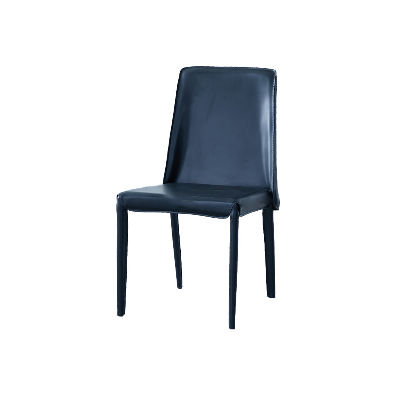 Eigentijdse keuken eetstoelen armloze lederen eetstoelen met lederen lederen