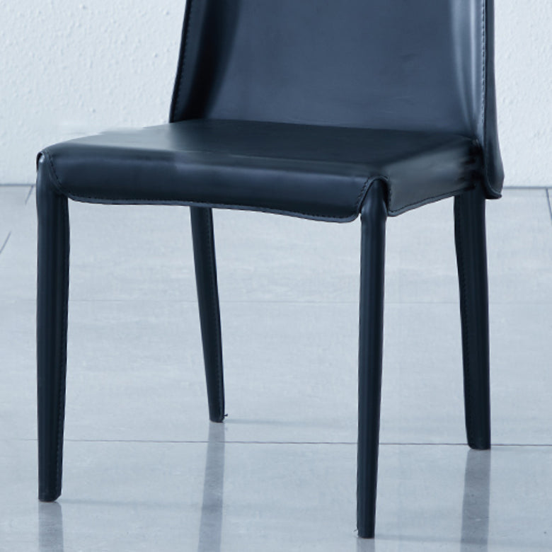 Eigentijdse keuken eetstoelen armloze lederen eetstoelen met lederen lederen