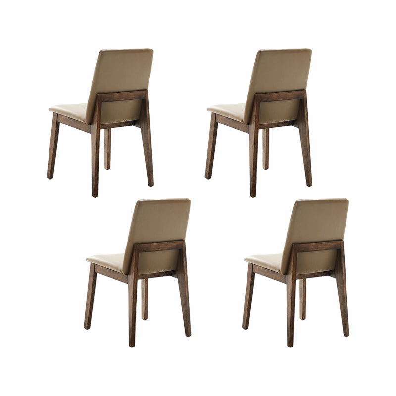 Eigentijdse keuken eetstoelen armloze lederen eetstoelen met lederen lederen