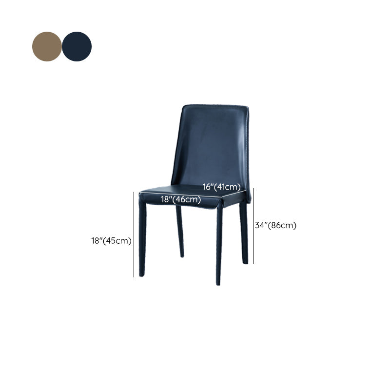 Eigentijdse keuken eetstoelen armloze lederen eetstoelen met lederen lederen