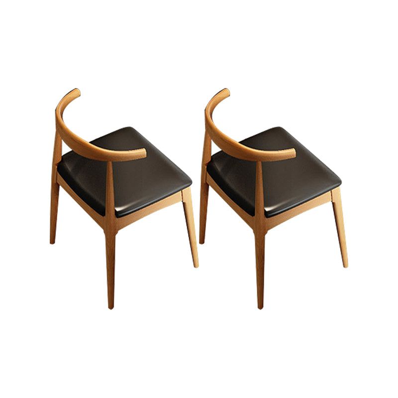 Contemporary Kitchen Dining Chairs Faux Leather Dining Chairs in Natural
