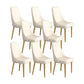 Glam Style Side Chair Parsons Leather Dining Chair with Gold Frame Off-White 8 Piece Set Clearhalo 'Dining Chairs' 'Dining Tables & Seating' 'dining_chair' 'furn' 'furn_dining_chair' 'Furniture' 'Kitchen & Dining Furniture' 6986875