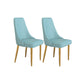 Glam Style Side Chair Parsons Leather Dining Chair with Gold Frame Airy Blue 2 Piece Set Clearhalo 'Dining Chairs' 'Dining Tables & Seating' 'dining_chair' 'furn' 'furn_dining_chair' 'Furniture' 'Kitchen & Dining Furniture' 6986879