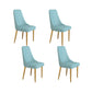 Glam Style Side Chair Parsons Leather Dining Chair with Gold Frame Airy Blue 4 Piece Set Clearhalo 'Dining Chairs' 'Dining Tables & Seating' 'dining_chair' 'furn' 'furn_dining_chair' 'Furniture' 'Kitchen & Dining Furniture' 6986880