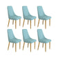 Glam Style Side Chair Parsons Leather Dining Chair with Gold Frame Airy Blue 6 Piece Set Clearhalo 'Dining Chairs' 'Dining Tables & Seating' 'dining_chair' 'furn' 'furn_dining_chair' 'Furniture' 'Kitchen & Dining Furniture' 6986882