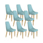 Glam Style Side Chair Parsons Leather Dining Chair with Gold Frame Airy Blue 8 Piece Set Clearhalo 'Dining Chairs' 'Dining Tables & Seating' 'dining_chair' 'furn' 'furn_dining_chair' 'Furniture' 'Kitchen & Dining Furniture' 6986884