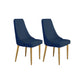 Glam Style Side Chair Parsons Leather Dining Chair with Gold Frame Royal Blue 2 Piece Set Clearhalo 'Dining Chairs' 'Dining Tables & Seating' 'dining_chair' 'furn' 'furn_dining_chair' 'Furniture' 'Kitchen & Dining Furniture' 6986887