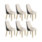 Glam Style Side Chair Parsons Leather Dining Chair with Gold Frame Black-White 6 Piece Set Clearhalo 'Dining Chairs' 'Dining Tables & Seating' 'dining_chair' 'furn' 'furn_dining_chair' 'Furniture' 'Kitchen & Dining Furniture' 6986909