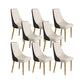 Glam Style Side Chair Parsons Leather Dining Chair with Gold Frame Black-White 8 Piece Set Clearhalo 'Dining Chairs' 'Dining Tables & Seating' 'dining_chair' 'furn' 'furn_dining_chair' 'Furniture' 'Kitchen & Dining Furniture' 6986910
