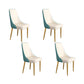Glam Style Side Chair Parsons Leather Dining Chair with Gold Frame Blue-White 4 Piece Set Clearhalo 'Dining Chairs' 'Dining Tables & Seating' 'dining_chair' 'furn' 'furn_dining_chair' 'Furniture' 'Kitchen & Dining Furniture' 6986913