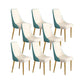 Glam Style Side Chair Parsons Leather Dining Chair with Gold Frame Blue-White 8 Piece Set Clearhalo 'Dining Chairs' 'Dining Tables & Seating' 'dining_chair' 'furn' 'furn_dining_chair' 'Furniture' 'Kitchen & Dining Furniture' 6986915