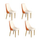 Glam Style Side Chair Parsons Leather Dining Chair with Gold Frame Orange White 4 Piece Set Clearhalo 'Dining Chairs' 'Dining Tables & Seating' 'dining_chair' 'furn' 'furn_dining_chair' 'Furniture' 'Kitchen & Dining Furniture' 6986918