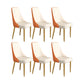 Glam Style Side Chair Parsons Leather Dining Chair with Gold Frame Orange White 6 Piece Set Clearhalo 'Dining Chairs' 'Dining Tables & Seating' 'dining_chair' 'furn' 'furn_dining_chair' 'Furniture' 'Kitchen & Dining Furniture' 6986919