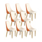 Glam Style Side Chair Parsons Leather Dining Chair with Gold Frame Orange White 8 Piece Set Clearhalo 'Dining Chairs' 'Dining Tables & Seating' 'dining_chair' 'furn' 'furn_dining_chair' 'Furniture' 'Kitchen & Dining Furniture' 6986920