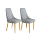 Glam Style Side Chair Parsons Leather Dining Chair with Gold Frame Grey 2 Piece Set Clearhalo 'Dining Chairs' 'Dining Tables & Seating' 'dining_chair' 'furn' 'furn_dining_chair' 'Furniture' 'Kitchen & Dining Furniture' 6986927