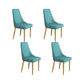 Glam Style Side Chair Parsons Leather Dining Chair with Gold Frame Lake Blue 4 Piece Set Clearhalo 'Dining Chairs' 'Dining Tables & Seating' 'dining_chair' 'furn' 'furn_dining_chair' 'Furniture' 'Kitchen & Dining Furniture' 6986938