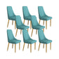 Glam Style Side Chair Parsons Leather Dining Chair with Gold Frame Lake Blue 8 Piece Set Clearhalo 'Dining Chairs' 'Dining Tables & Seating' 'dining_chair' 'furn' 'furn_dining_chair' 'Furniture' 'Kitchen & Dining Furniture' 6986940