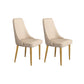 Glam Style Side Chair Parsons Leather Dining Chair with Gold Frame Khaki 2 Piece Set Clearhalo 'Dining Chairs' 'Dining Tables & Seating' 'dining_chair' 'furn' 'furn_dining_chair' 'Furniture' 'Kitchen & Dining Furniture' 6986947